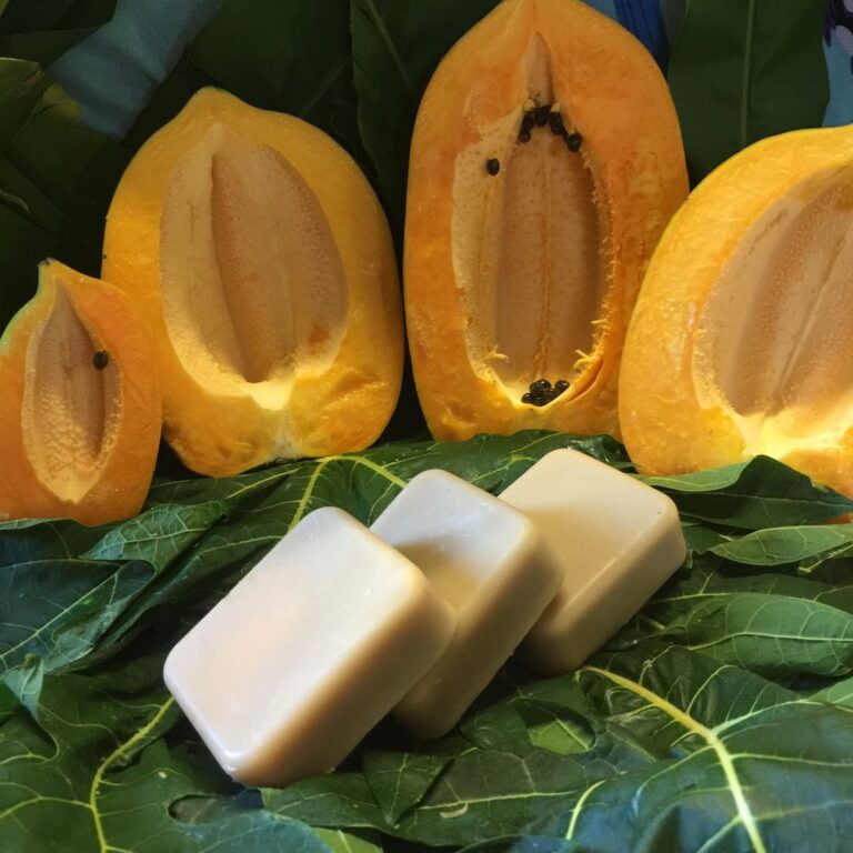 Real McArthur natural paw paw soap bars, handmade in Australia