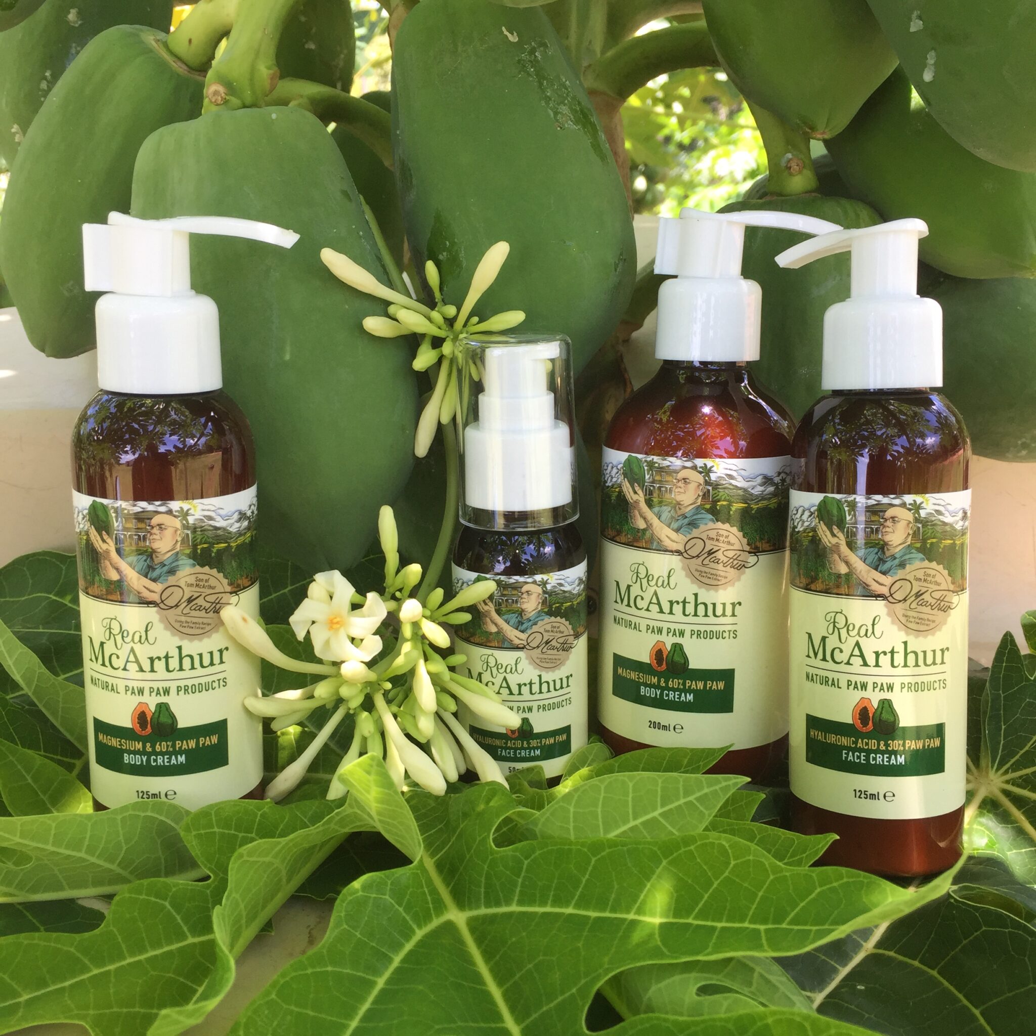 Real McArthur paw paw products range - creams, capsules and soaps