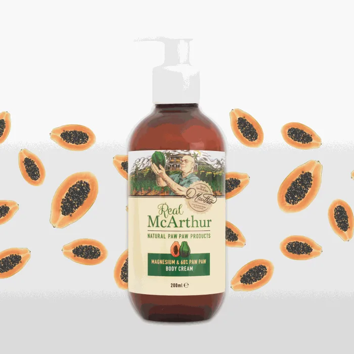 McArthur paw paw magnesium body cream, 200ml pump